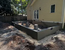 Stem wall foundation for a home addition
