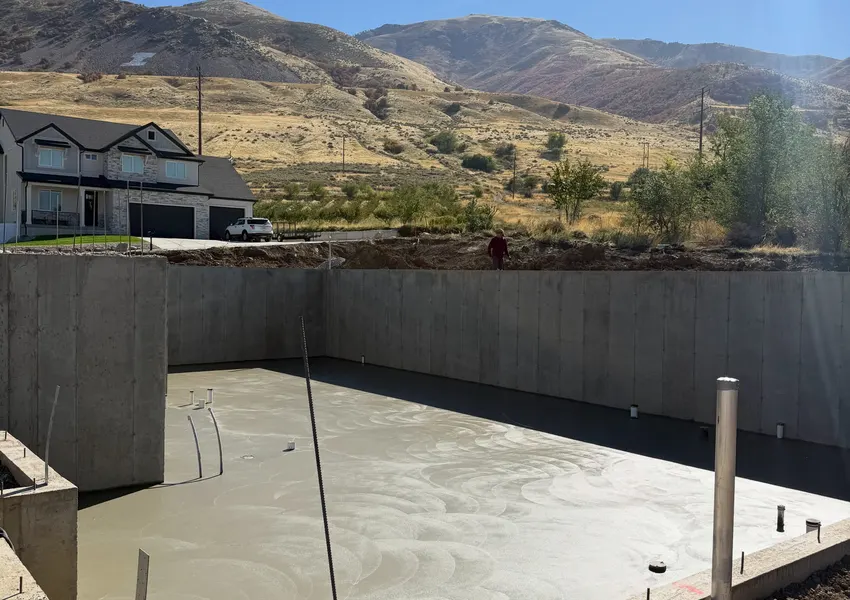 Hillside House Slab Foundation near Porterville