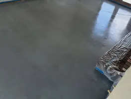 Concrete floor after grinding and stain