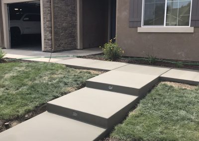 concrete stair on front yard